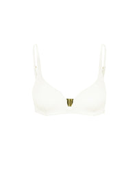  Ligeia V-Wire - Top de bikini con pinzas color marfil