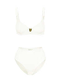  Ligeia V-Wire - Top de bikini con pinzas color marfil