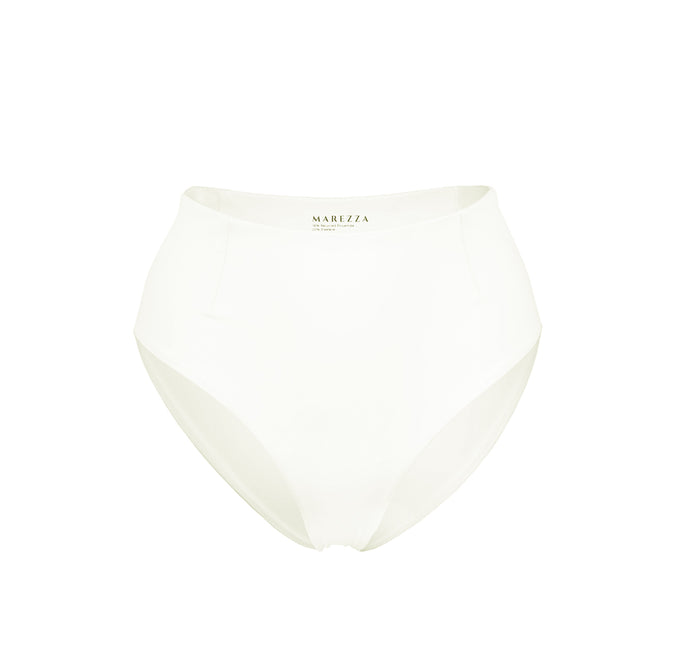  Braguita de bikini de tiro alto con pinzas Ligeia color marfil