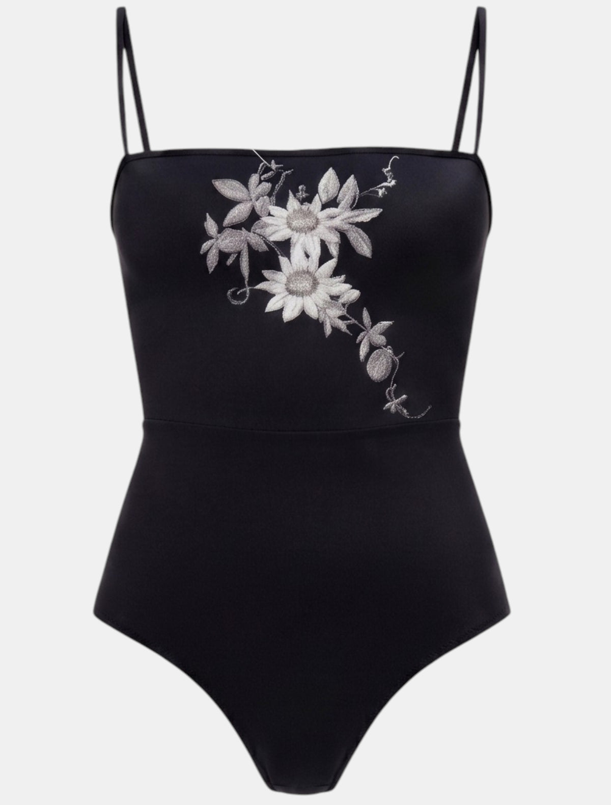Isola Bella Bustier One-Piece Swimsuit – Passiflora Monochrome