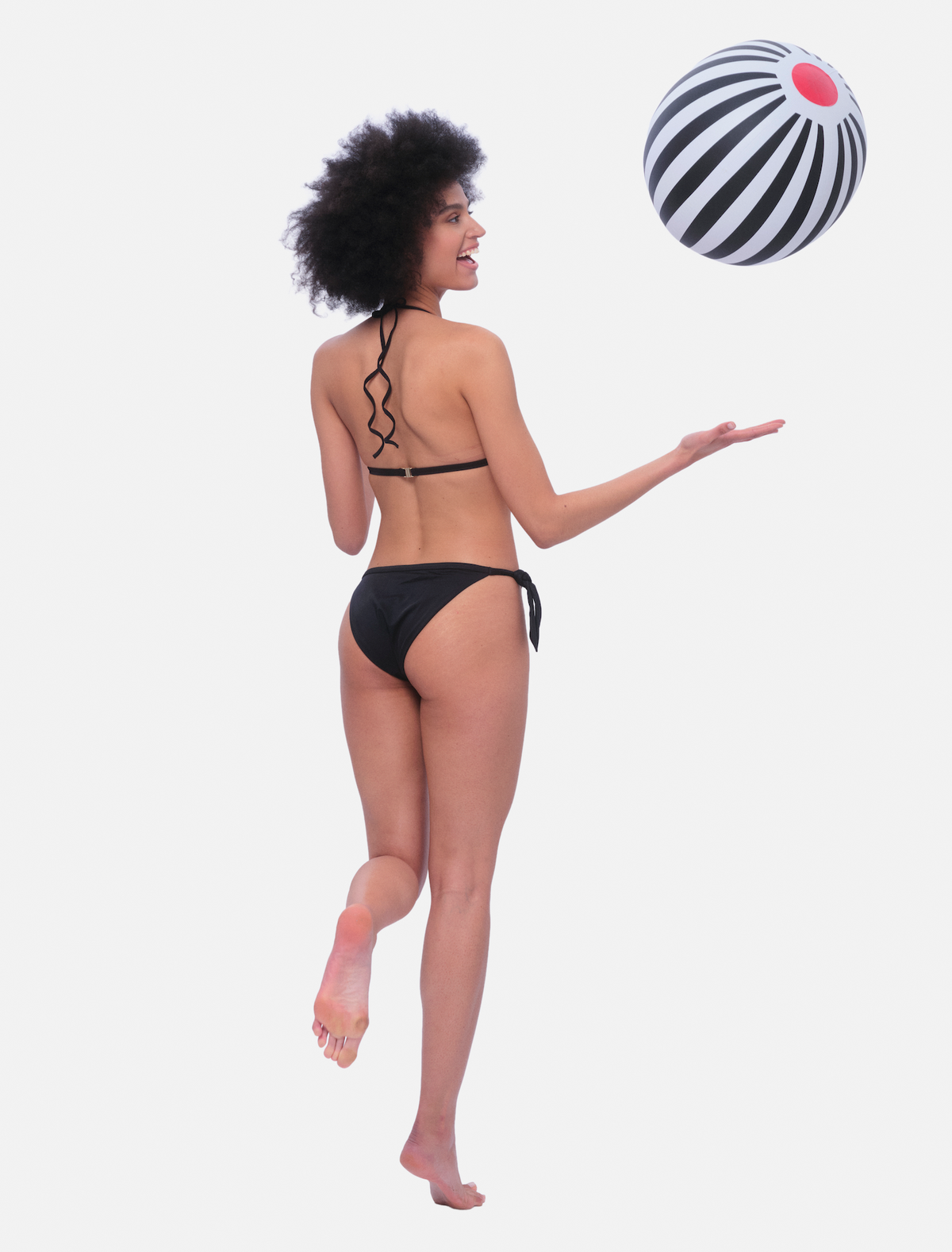 Stresa Side-Tie Triangle Bikini Set - Black