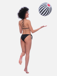 Stresa Side-Tie Triangle Bikini Set - Black
