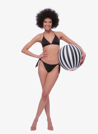 Stresa Side-Tie Triangle Bikini Set - Black