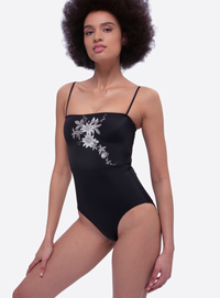 Isola Bella Bustier One-Piece Swimsuit – Passiflora Monochrome