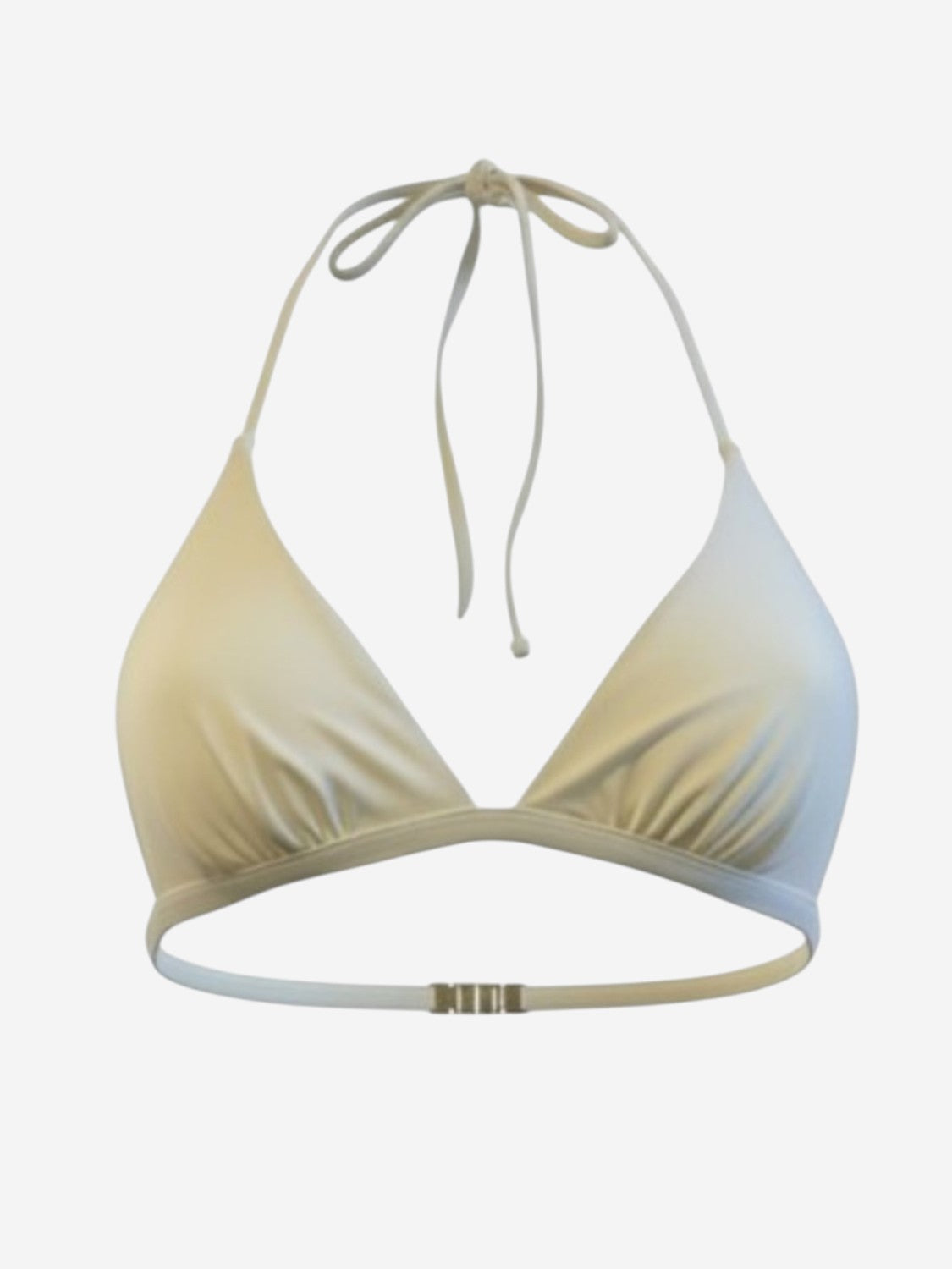 Stresa Draped Triangle Bikini Top – Ivory