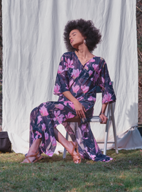 The Magnolia Dream — One Size Silk-Cotton Caftan