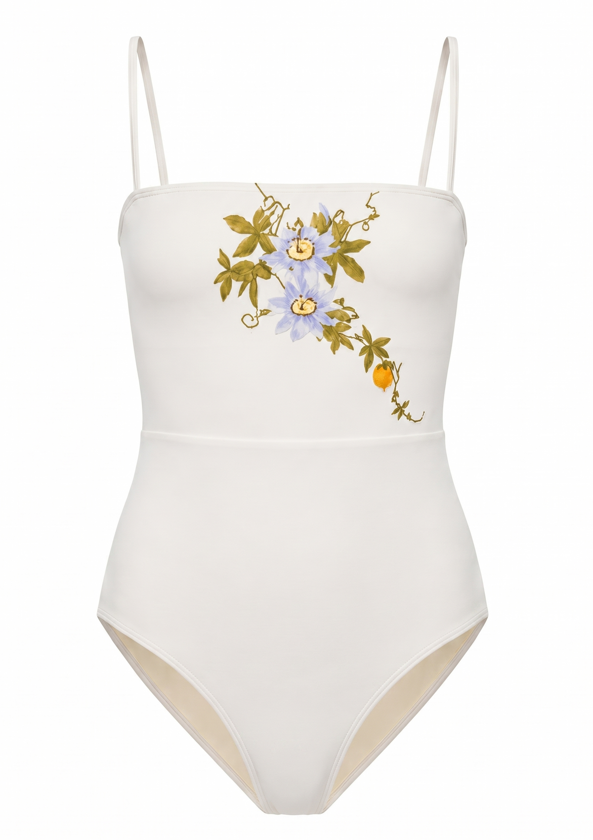 Isola Bella One-piece Bustier Swimsuit with Passiflora