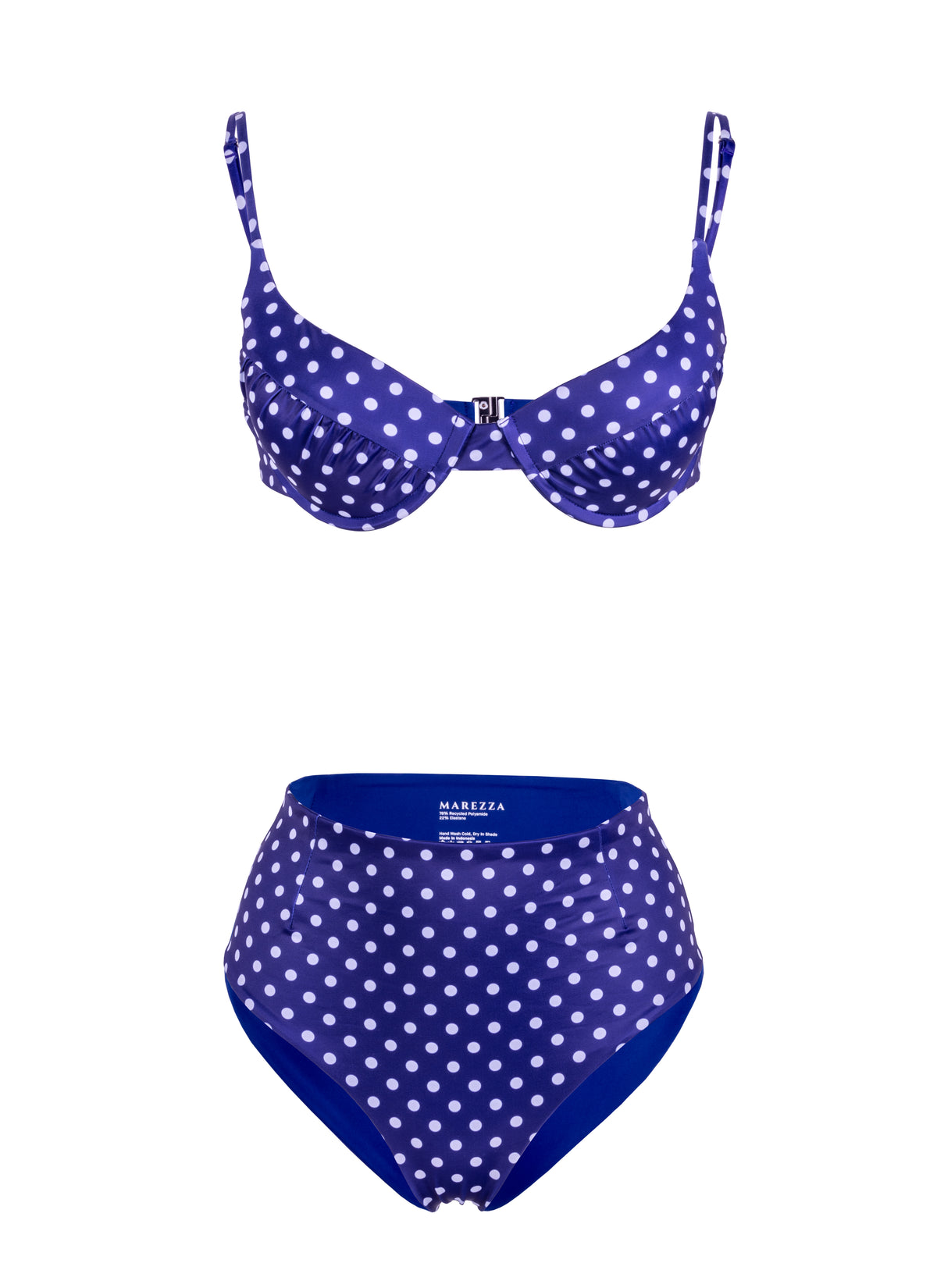 Polka Dots Padded Push-Up Bikini Top