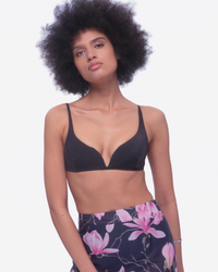 Dark Navy Maxi Skirt with Artisan Pink Magnolia Blossom Print